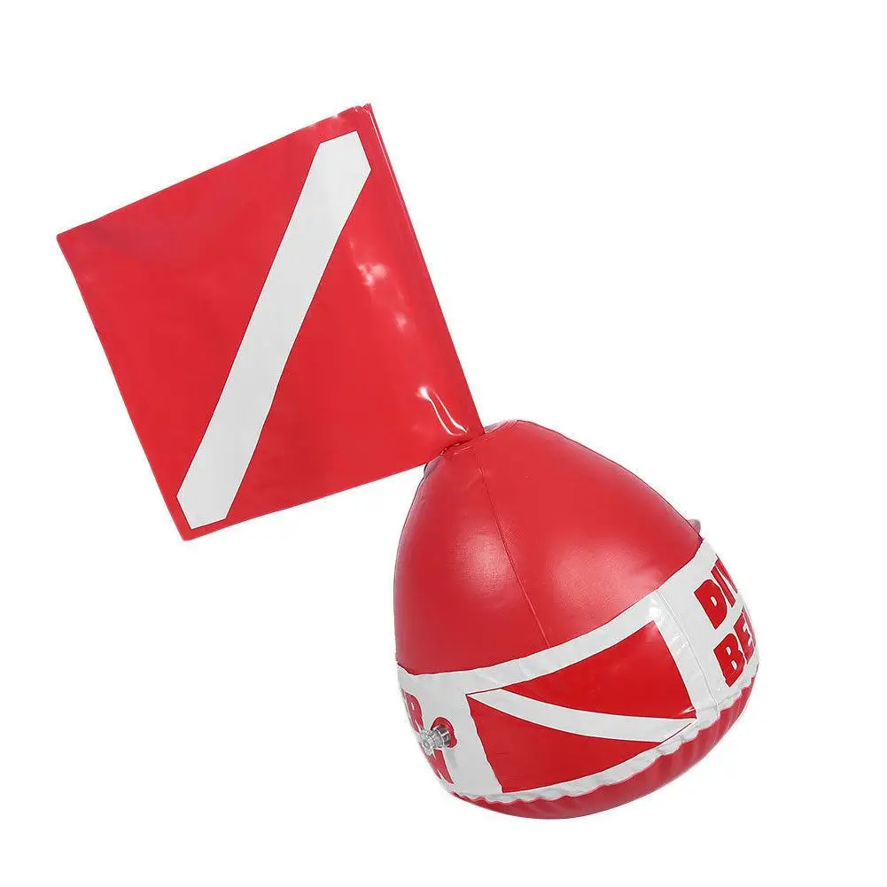 

Mounchain Quick Inflates Scuba Diving Below Inflatable Signal Floater Dive Flag Bouy Ball