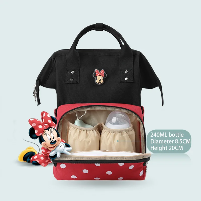 Рюкзак disney для малышей, сумки для ухода за подгузниками, грелка для бутылочек, рюкзак для мам с рисунком Минни Микки Маус, женские сумки для беременных