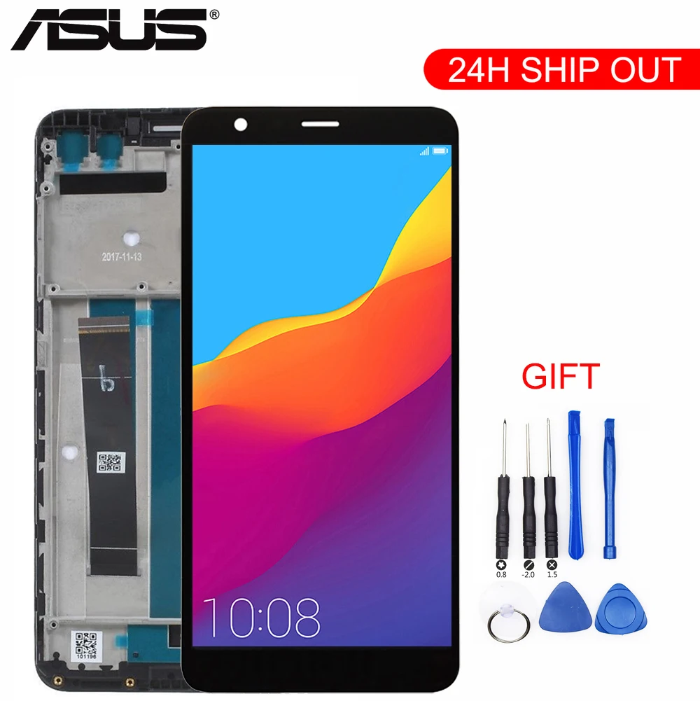 Cena Nowy dla 5.7 instrukcji obsługi Asus Zenfone Max Plus M1 ZB570TL X018DC ekran wyświetlacz LCD + digitizer panel dotykowy z ramą z narzędzia