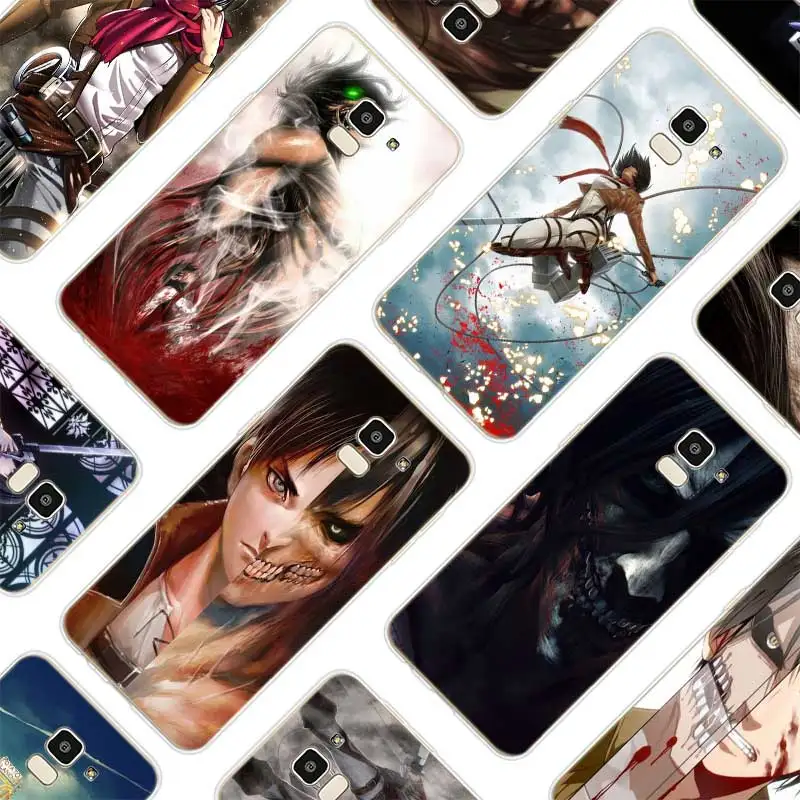 

Silicone Soft Phone Case Attack On Titan Anime For Samsung Galaxy j8 j7 j6 j5 j4 j3 Prime Plus 2018 2017 2016