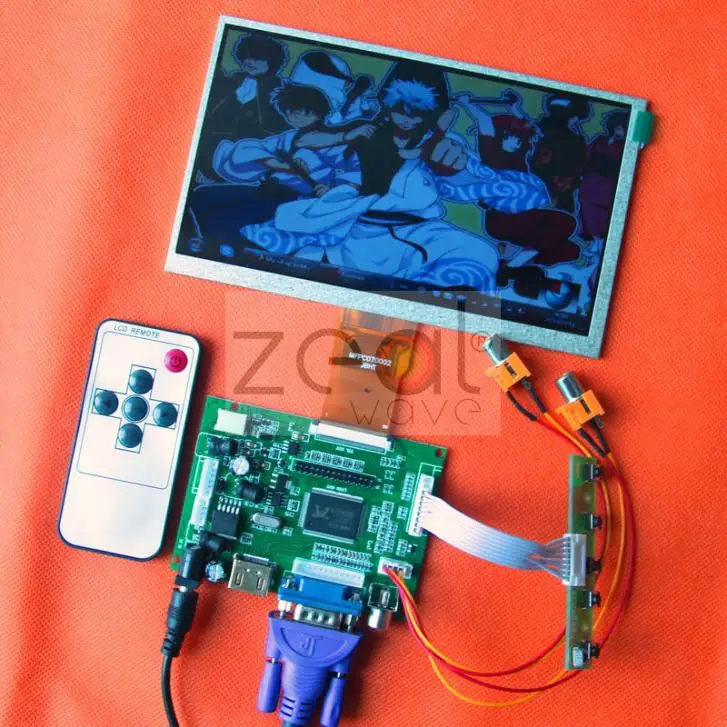 

7" 800*480 as AT070TN90 50PIN LCD Display Monitor For Raspberry Pi + Driver Board HDMI/VGA/2AV 165*100mm