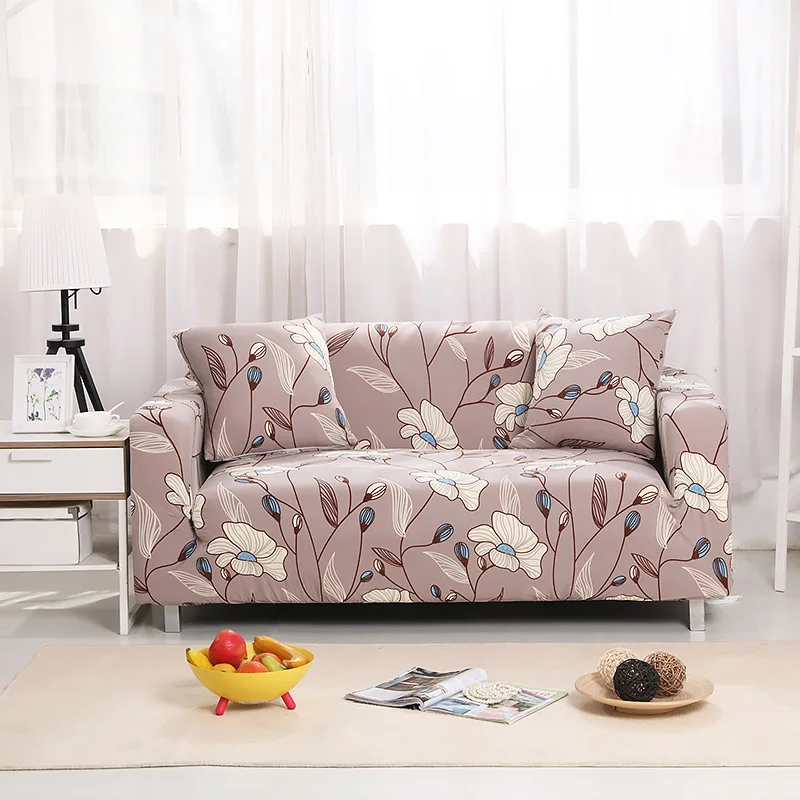 Удобные Эластичные полиэфирные чехлы для диванов из спандекса с цветочным рисунком, все включено, чехлы для диванов для гостиной, съемные защитные чехлы - Цвет: 6