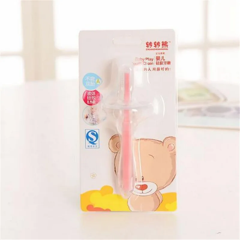 Murah Bayi sikat gigi bayi pelatihan silicone didedikasikan lembut bulu sikat gigi perawatan mulut gugur