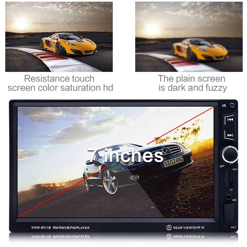 

in Dash with Rearview Camera MP5 Player Car MP5 FM Radio Car Electronics Audio Video Player Universal AUX