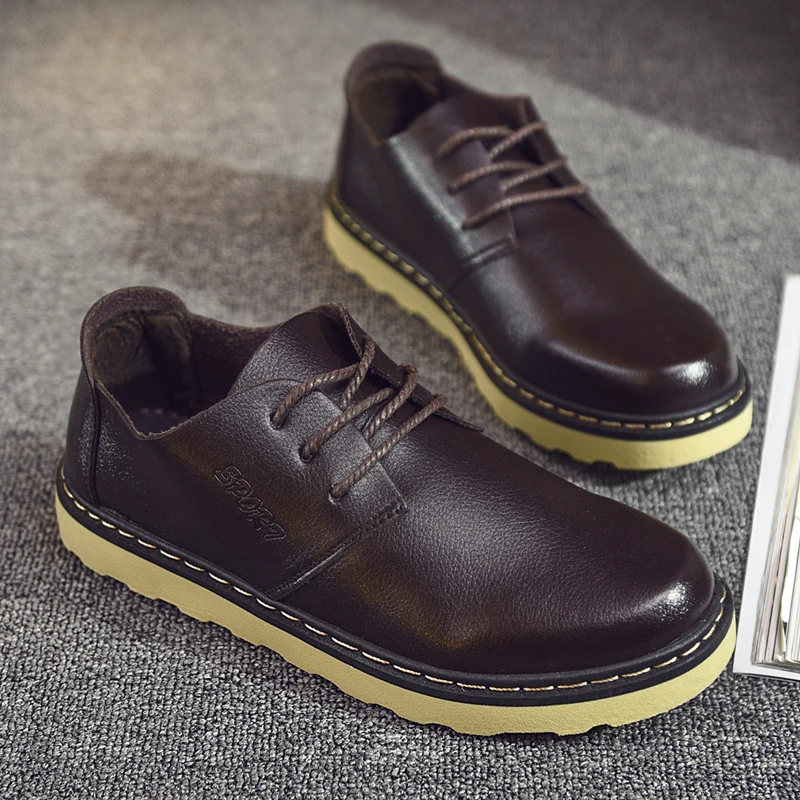 

Mazefeng 2019 New Spring Fashion Men Casual Shoes Men Flats Lace Up Male Suede Oxfords Male Leather Chef Shoes Height Increasing