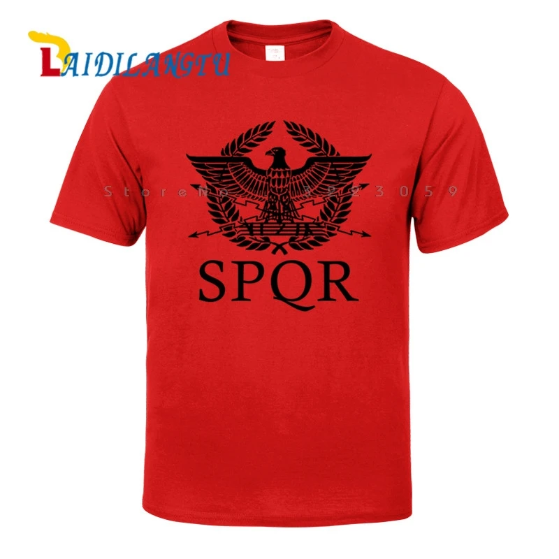 SPQR Римский гладиатор имперский золотой Орел Футболка мужская повседневная