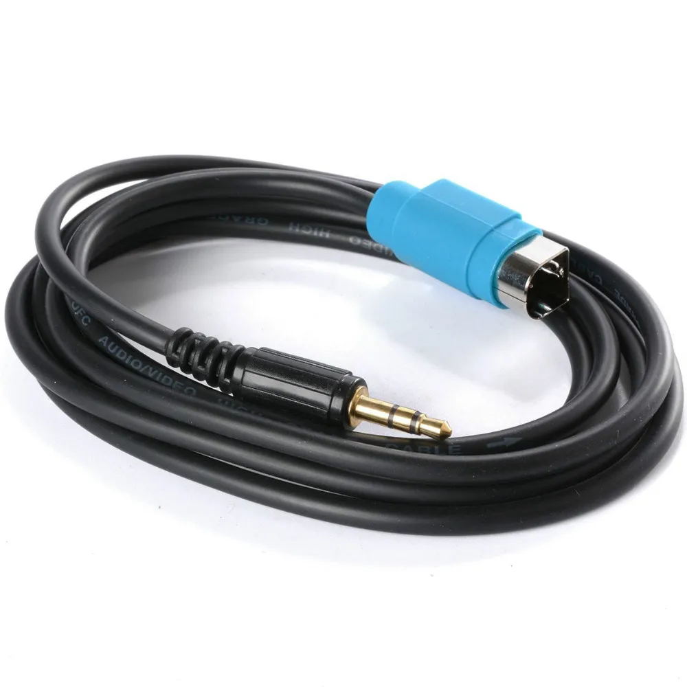 

Biurlink Car Factory Stereo KCE-236B Aux-in Cable D-Shaped Rear Port Audio Adapter for Alpine KCE236B CDA CDE