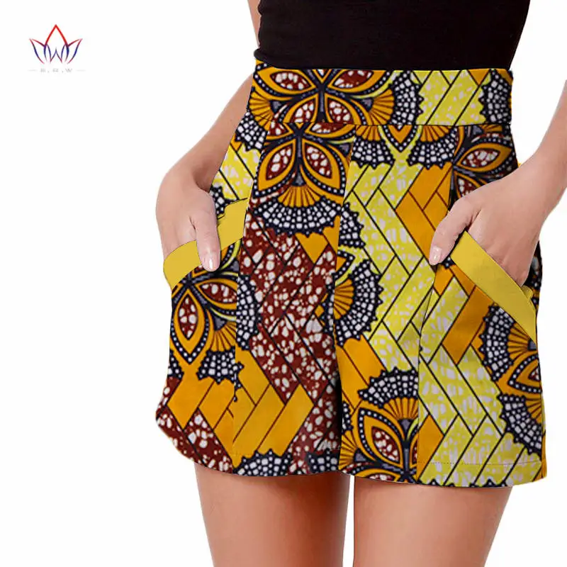 Африканский стиль, шорты с высокой талией, Дашики, шорты, африканская одежда для девочек, Базен, Сексуальные вечерние шорты, WY3502 - Цвет: 21