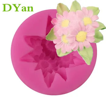 

Four Sun Flower Daisy Chrysanthemum Flower Flower Liquid Silicone Fondant Mould Chocolate Cake Mould Decorative Mould A1665