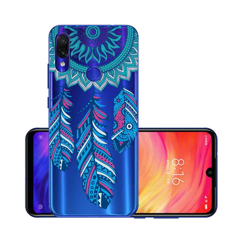 Для Xiaomi Redmi Note 7 5 Pro силиконовый прозрачный Футляр окрашенный для Xio mi Red mi 7 7A 6 6A mi A2 Lite 9T K20 чехлы чехол на ксиоми редми нот 7 - Цвет: W047