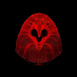 3D светодиодный прикроватные USB Милые головы орла Ночная Цвет переменчивой атмосфере декора подарки Новинка Lamparas светильники Настольная