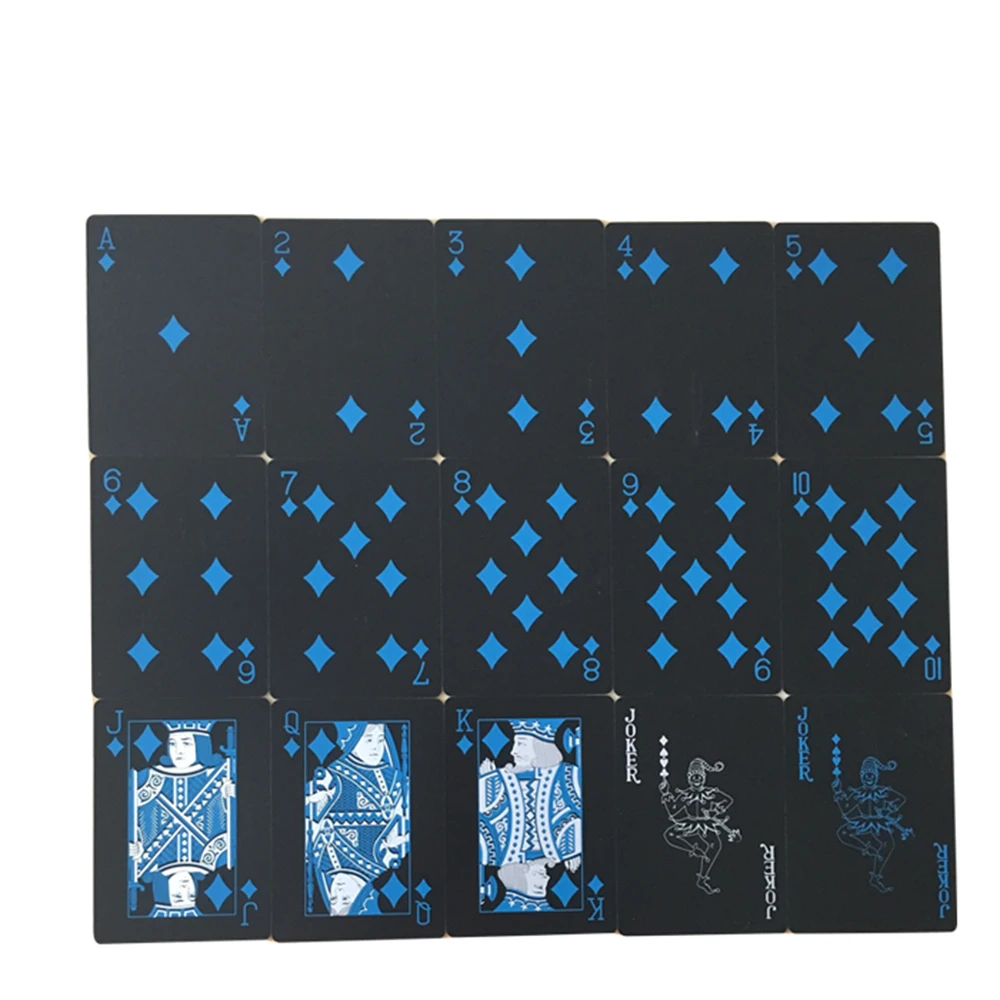 Водонепроницаемые черные игральные карты пластиковый покер коллекционные карточки колода, ценный креативный крутой автомобильный мост игры Техасский Холдем
