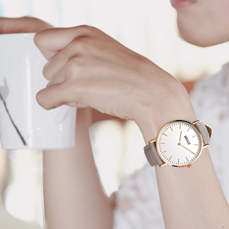 

BAOGELA Ladies Watch Simple Two-pin Quartz Watch Ultra-thin Dial Fashionable Waterproof Wrist Watch