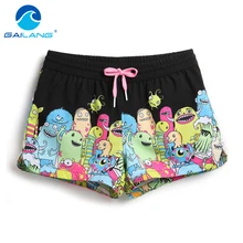 Gailang Brand Women Boxers Trunks Casual Active Bermudas Workout Shorts Woman Beach Boardshorts Quick Drying Swimwear Swimsuits active casual quick drying top