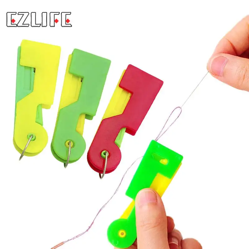 

3pcs Automatic Needle Threader Easy Sewing Needle Device Threader Thread Guide Sewing Machine Tools For Older People Using