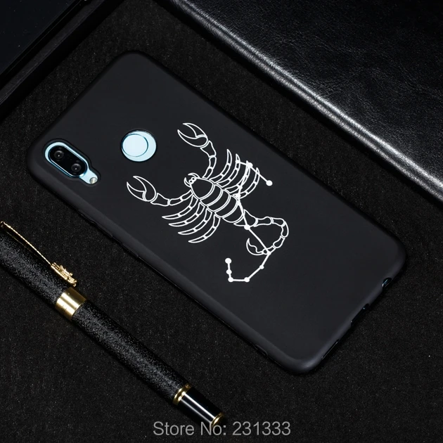C-ку зодиака матовый мягкий термополиуретан чехол для huawei Nova 4 3 3i Коврики 20 X P8 LITE P20 PRO P30 Y9 Y6 мультфильм кожного покрова Luxury 100 шт