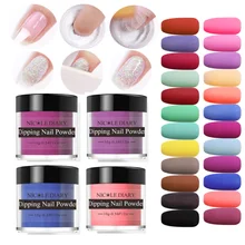 NICOLE DIARY 10 г, набор пудры для погружения ногтей, блестящая Порошковая голографическая пудра для маникюра, сухая хромированная пудра для украшения ногтей, гель