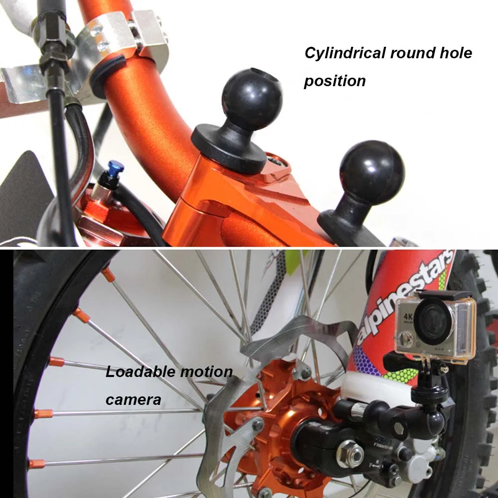 JINSERTA мотоциклетное крепление для велосипеда, черная вилка стволовая база с " шариком для Крепления ram для gopro DIY аксессуары