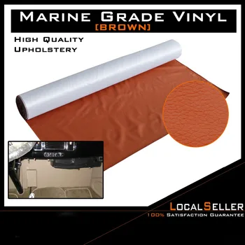 

130cm x 139cm Outdoor Upholstery Brown Car Marine Faux Leather Vinyl Fabric
