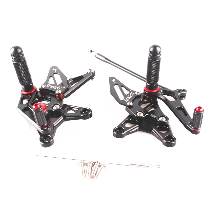 

CNC Aluminum For Kawasaki Ninja ZX6R 2009 2010 2011 2012 Motorcycle Adjustable Rearset Foot Pegs Black