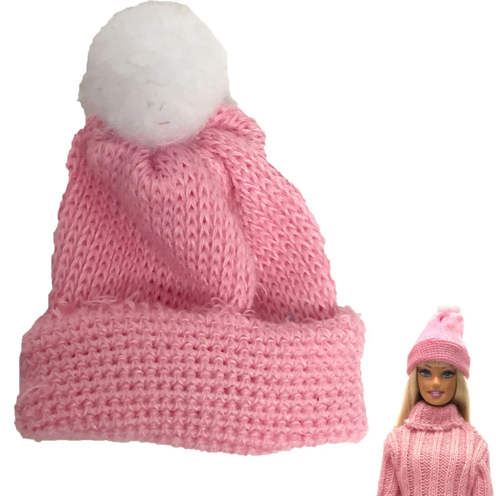 

NK One Pcs Doll Hat Handmade Knit Cute Cap Daily Wear Accessories For Barbie Doll Accessories Gift Baby DIY Toys 004A