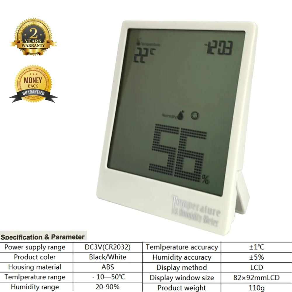 Indoor Thermometer Hygrometer Electronic Digital Thermometer Box