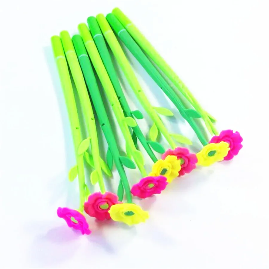 

1pcs/lot Flower Gel Pen 0.38mm Black ink Great Price pen funny students' gift office school supplies