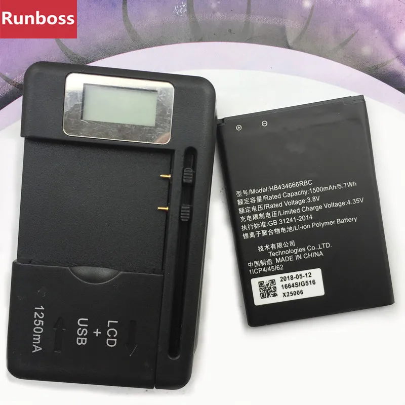 Runboss HB434666RBC Аккумулятор для Huawei E5573 E5573S E5573s-32 E5573s-320 E5573s-606 E5573s-806 с ЖК-дисплей зарядное устройство