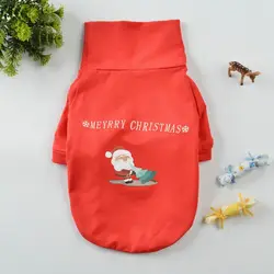 Красная футболка с теплым пальто для собак на Рождество, Маленькие Средние собаки, модный красный праздничный костюм, Рождество для щенка