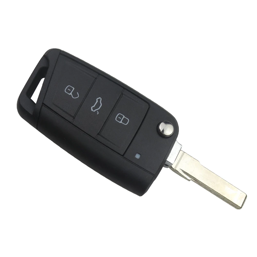 Чехол для автомобильного ключа OkeyTech с дистанционным переключателем для Volkswagen VW Golf 7 4 5 GTI MK7 Skoda Octavia A7, складной чехол для автомобильного ключа - Количество кнопок: 5 Кнопок