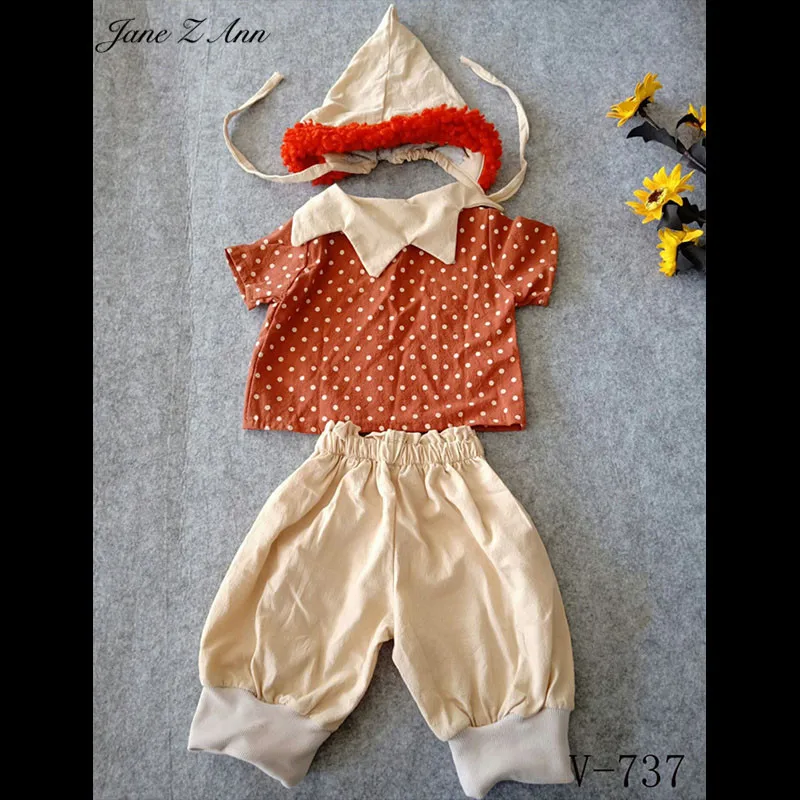 Джейн Z Ann Детская фотография одежда для детей 6 месяцев 1 год студия стрельба наряды шляпа+ одежда - Цвет: V-737 1 year