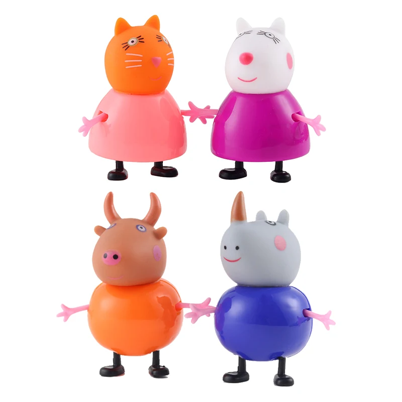 

Peppa Pig Family George Dad Mom Action Figure Original Pelucia Famous Peppa Anime Toys Children Birthday Gift Toy