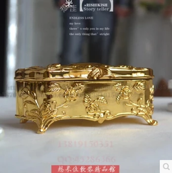 

European gold / silver toothpick box cotton swab box Toothpick Holder Hotel KTV club Houseware YQT002