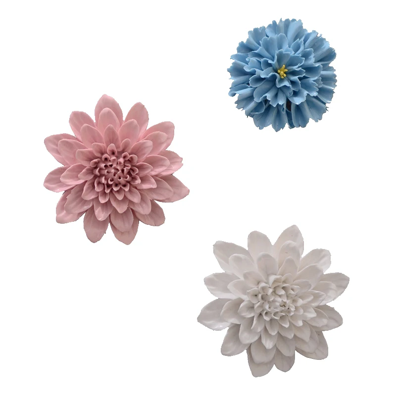 Peony medicine carnation wall decoration ceramic flower ornament decorative plate creative home decor 3D hanging pendant | Дом и сад