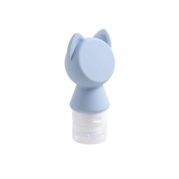 Мультяшная Мини дорожная упаковочная бутылка для шампуня, геля для душа, силиконовые контейнеры, переносные дозаторы мыла - Цвет: Blue