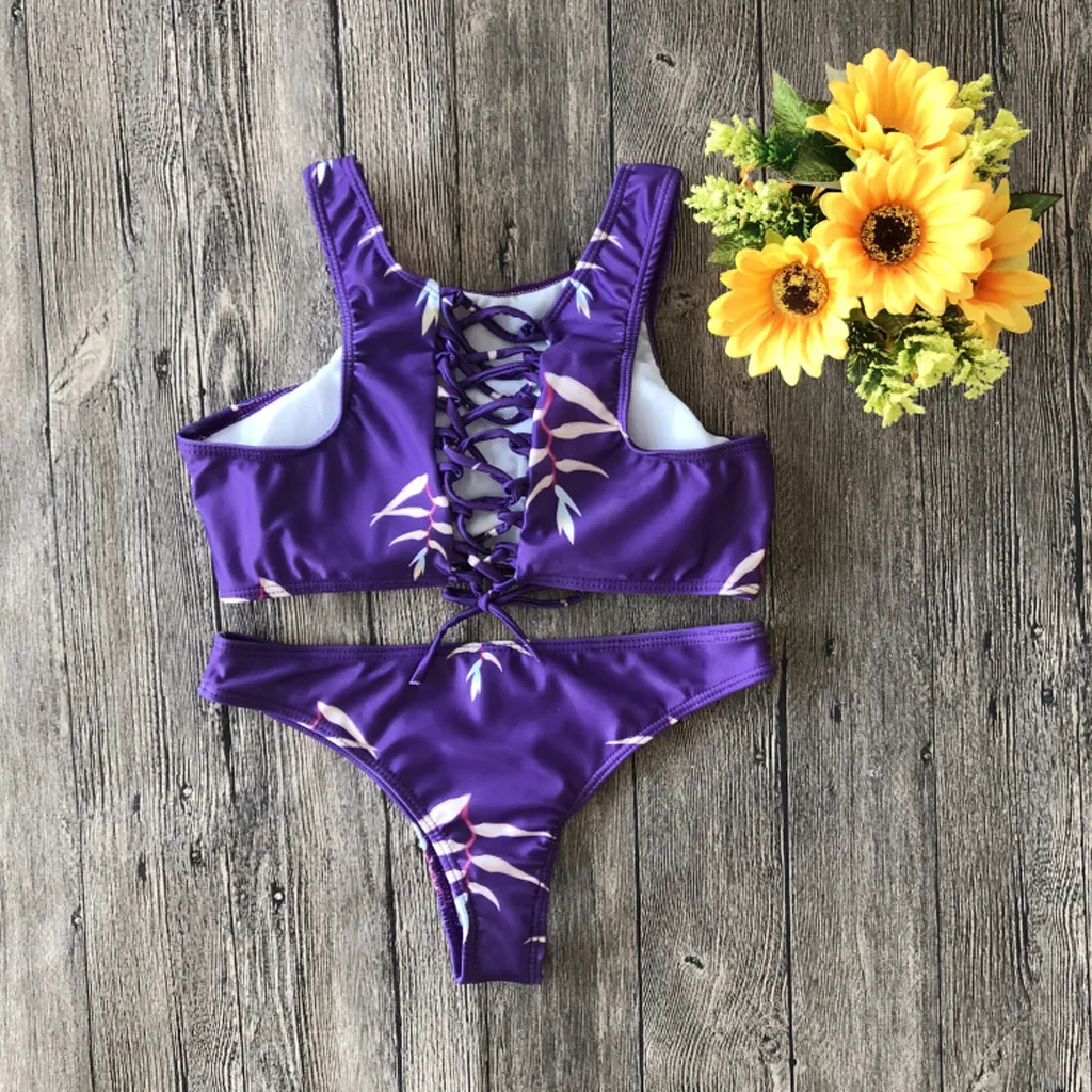 

Bikini Swimsuit Set For Woman Womens Swim Wear Women Floral Print Bikini Set Swimming Two Piece Swimsuits Swimwear Beach Suit