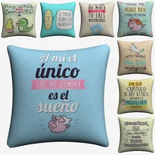 Mr Wonderful Kids Cartoon Quote Decorative Cotton Linen Cushion Cover 45x45cm For Sofa Chair Pillow Case Home Decor Almofada stephanie howard waiting for mr wonderful