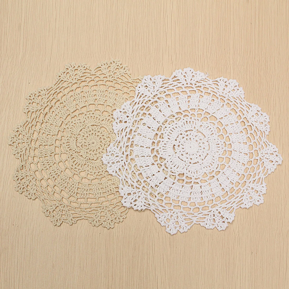 30 см круглый ретро Вязание крючком кружева Doilies Цветочные подставки для кружек дома кофе магазин стол дизайн декоративные ремесла домашний текстиль