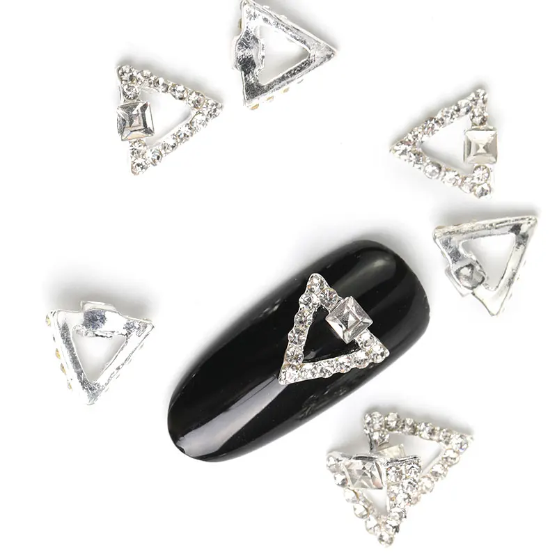 

2019 new 10 pieces crystal bright pearl nail rhinestone alloy Nail Art decorations glitter DIY 3D nail jewelry pendant