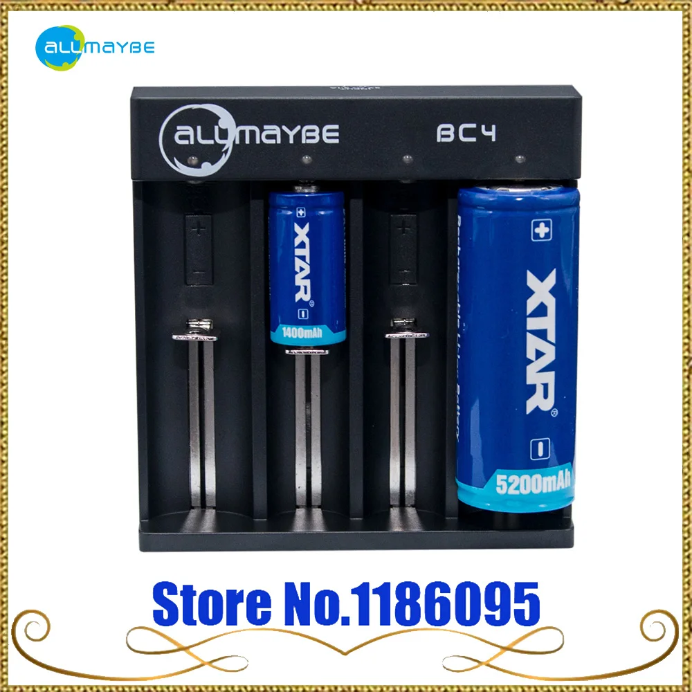

Allmaybe BC4 4-Bay Micro USB Li-ion Battery Charger for 3.6v/3.7v 26650 18650 18500 18350 17670 16340 14500 Li-ion batteries