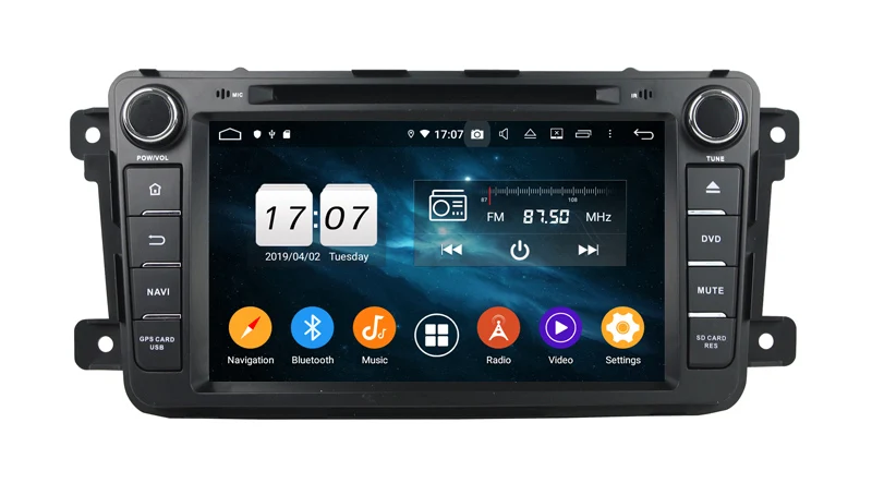 Sale 8" 2Din Android 9.0 For Mazda CX9 Car DVD Player GPS Navigation 4G+64G Phone Link Bluetooth RDS Car Radio Fast Boot 3