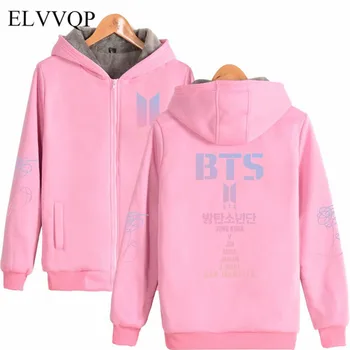 

Bomber Jacket Women Plus Size 4XL Black BTS Harajuku Windbreaker Casaco Feminino Inverno 2018 Com Capuz Velvet Winter Jacket