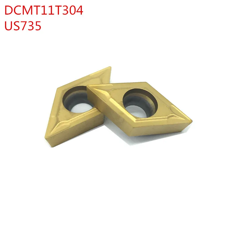 100 шт. DCMT11T304/08 US735 поворотные твердосплавные вставки инструмент cnc внутренний