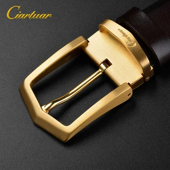 

2020 ciartuar new fashion luxury belt for men belt high quality layer genuine leather cowskin pin belt for suit free shipping