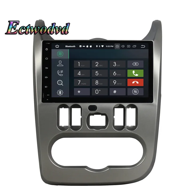 Clearance Ectwodvd Octa Core 4G RAM 64G ROM Android 9.0 Car Multimedia DVD Player GPS HeadUnit For Renault Logan/Sandero/Duster 2015 2016 8