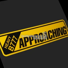 Желтый стикер с постером тяжелого B777 приближение света отражающий водонепроницаемость для багажа Flight Lover Crew Cool Pilot