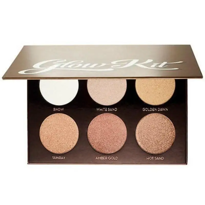 

BearPaw Face Powder Blusher Naked Makeup Palette Bronze Highlighter 6 Colors with Box