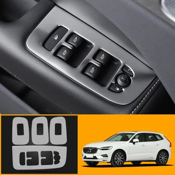 

for Volvo XC60 Second Generation 2018 abs/Stainless Car-styling Accessories Interior Door Window Lift Regulator Cover Trim 4PCS