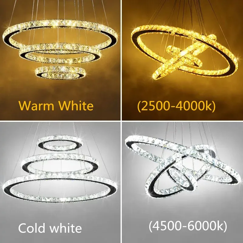 люстра люстры chandelier lighting Современный кристалл 3 светодио дный кольца