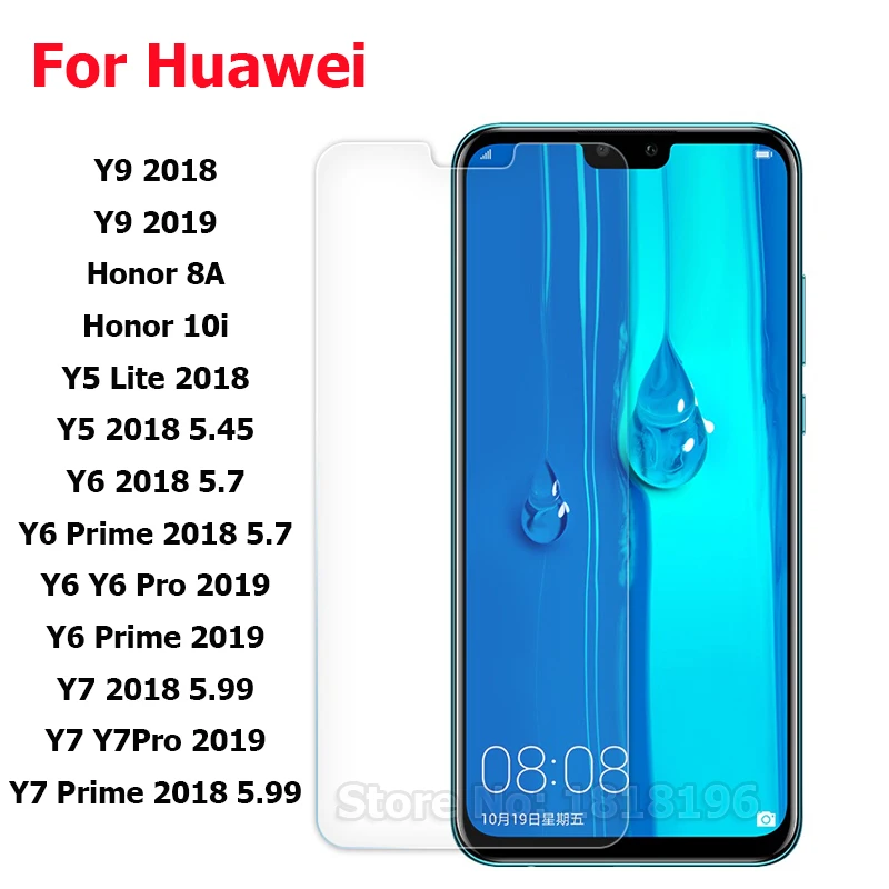 

Film For Huawei Y9 2019/Y5 Lite Tempered Glass for Huawei Honor 8A 10i Screen Protector on the Huawei Y6 Prime 5.7 Y7 Prime 5.99